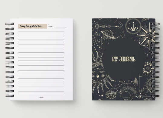 Astrology-themed Gray Elegant Journal (Digital vsn)